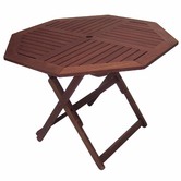 Woodlands Outdoor Furniture Octagonal Outdoor Wooden Folding Dining Table