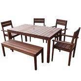 Woodlands Outdoor Furniture 6 Seater Outdoor Dining Table Set I