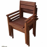 Woodlands Outdoor Furniture Stackable Outdoor Wooden Armchair