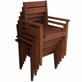 Woodlands Outdoor Furniture Stackable Outdoor Wooden Armchair