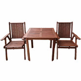 Woodlands Outdoor Furniture 2 Seater Square Outdoor Dining Table &amp; Chairs Set