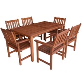 Woodlands Outdoor Furniture 6 Seater Malay Outdoor Dining Table &amp; Chair Set