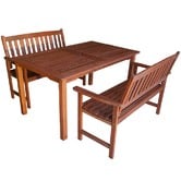 Woodlands Outdoor Furniture 4 Seater Malay Outdoor Table &amp; Bench Set