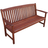 Woodlands Outdoor Furniture Luneburg 3 Seater Shorea Wood Outdoor Bench