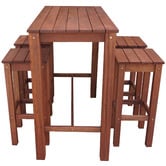Woodlands Outdoor Furniture 4 Seater Patio Outdoor Bar Table Set