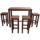 Woodlands Outdoor Furniture 4 Seater Patio Outdoor Bar Table Set