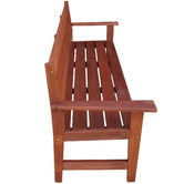 Woodlands Outdoor Furniture 3 Seater Lazio Shorea Wood Outdoor Bench