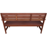 Woodlands Outdoor Furniture 3 Seater Lazio Shorea Wood Outdoor Bench