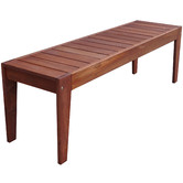 Woodlands Outdoor Furniture 3 Seater Lazio Shorea Wood Outdoor Backless Bench