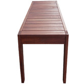 Woodlands Outdoor Furniture 3 Seater Lazio Shorea Wood Outdoor Backless Bench