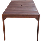 Woodlands Outdoor Furniture Lazio Shorea Wood Outdoor Dining Table