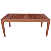 Woodlands Outdoor Furniture Lazio Shorea Wood Outdoor Dining Table