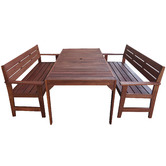 Woodlands Outdoor Furniture 6 Seater Lazio Outdoor Dining Table &amp; Bench Set