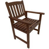 Woodlands Outdoor Furniture Malay Shorea Wood Outdoor Armchairs