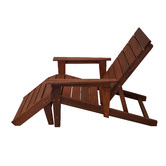 Woodlands Outdoor Furniture Lazio Shorea Wood Deck Chair with Footstool