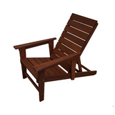 Woodlands Outdoor Furniture Lazio Shorea Wood Deck Chair with Footstool