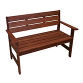 Woodlands Outdoor Furniture 2 Seater Lazio Shorea Outdoor Wood Bench