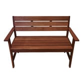 Woodlands Outdoor Furniture 2 Seater Lazio Shorea Outdoor Wood Bench