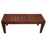 Woodlands Outdoor Furniture 2 Seater Lazio Shorea Wood Outdoor Backless Bench