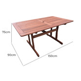 Woodlands Outdoor Furniture Rectangular Shorea Outdoor Table