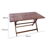 Woodlands Outdoor Furniture Island Shorea Hardwood Folding Table