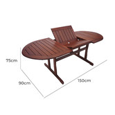 Woodlands Outdoor Furniture Bridport Oval Extension Table