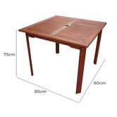 Woodlands Outdoor Furniture Richmond Square Outdoor Timber Table
