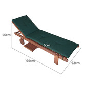 Woodlands Outdoor Furniture Kauaian Shorea Wood Sun Lounger