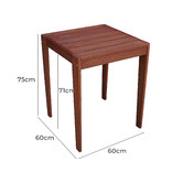 Woodlands Outdoor Furniture Lazio Shorea Wood Outdoor Bistro Table