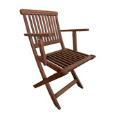 Woodlands Outdoor Furniture Island Shorea Wood Outdoor Folding Dining Chairs