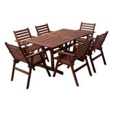 Woodlands Outdoor Furniture Monroe Shorea Wood Outdoor Dining Set