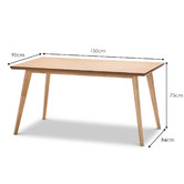 Continental Designs Wyatt Dining Table Set with 4 Padded Eames Replica Chairs
