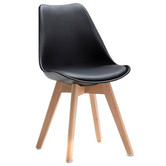 Continental Designs Wyatt Dining Table &amp; 6 Padded Eames Replica Chairs Set