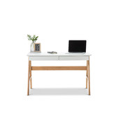 Continental Designs White Scandi 2 Drawer Desk
