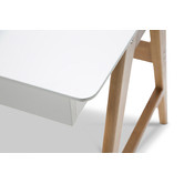 Continental Designs White Scandi 2 Drawer Desk