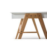 Continental Designs White Scandi 2 Drawer Desk
