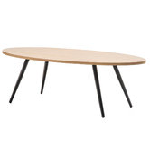 Continental Designs Ash &amp; Black Oval Marina Coffee Table