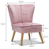 Continental Designs Ayana Velvet Slipper Accent Chair