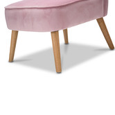 Continental Designs Ayana Velvet Slipper Accent Chair