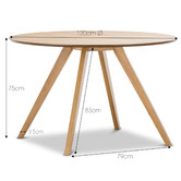 Continental Designs Milari Round Dining Table &amp; Padded Eames Replica Chairs Set