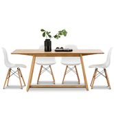 Continental Designs Manhattan Dining Table &amp; Eames Replica Chairs Set