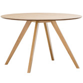 Continental Designs Milari Round Dining Table &amp; Padded Eames Replica Chairs Set