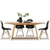Continental Designs Manhattan Dining Table &amp; Eames Replica Chairs Set