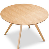 Continental Designs Milari Round Dining Table &amp; Padded Eames Replica Chairs Set