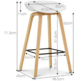 Continental Designs 62cm White Hay Replica Barstools