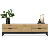 Continental Designs Macy Oak Veneer Entertainment Unit