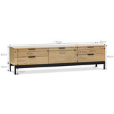 Continental Designs Macy Oak Veneer Entertainment Unit