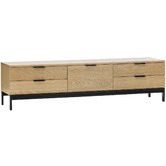 Continental Designs Macy Oak Veneer Entertainment Unit