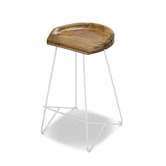 Continental Designs 66cm Nero Metal Counter Barstool