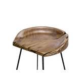 Continental Designs 66cm Nero Metal Counter Barstool